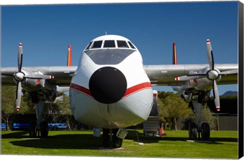 Framed Argosy cargo airplane, Marlborough, New Zealand Print