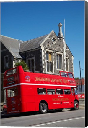 Framed Bus tour and Arts Centre, Christchurch, New Zealand Print