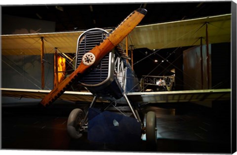 Framed De Havilland DH4 biplane, War plane, New Zealand Print