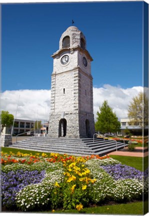 Framed Memorial Clock Tower, Seymour Square, Marlborough, South Island, New Zealand (vertical) Print