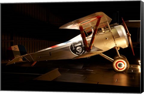 Framed Nieuport 24 war plane, Marlborough, New Zealand Print