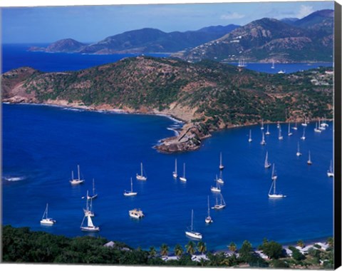 Framed English Harbour, Antigua, Caribbean Print