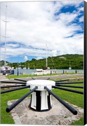 Framed Capstan, Nelson&#39;s Dockyard, Antigua, Caribbean Print