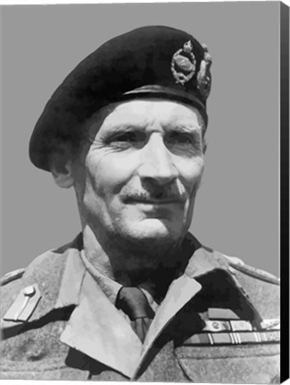 Framed Field Marshal Bernard Law Montgomery Print