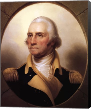 Framed George Washington (digitally restored) Print