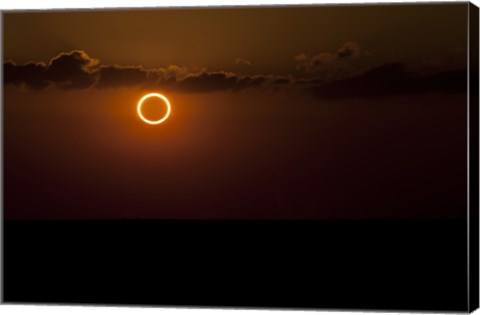 Framed Solar Eclipse with Ring of Fire Print