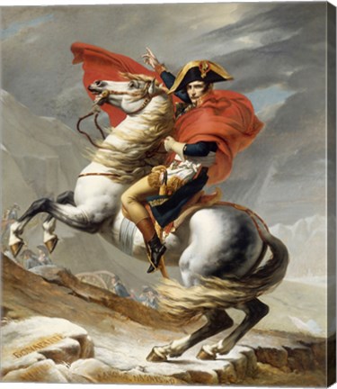 Framed Napoleon Bonaparte on his Horse Print