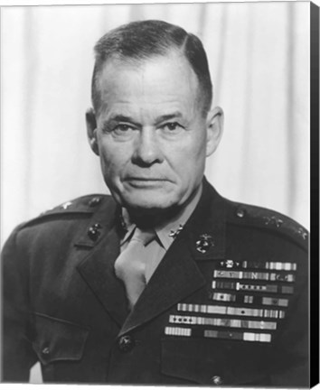 Framed General Lewis Chesty Puller in uniform Print