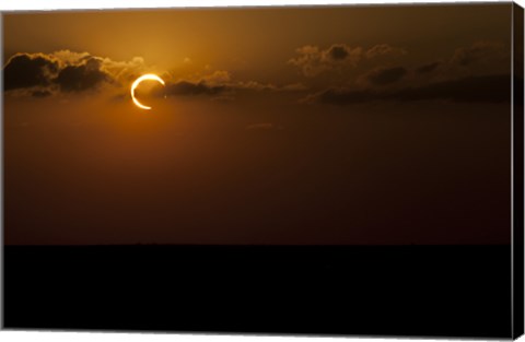 Framed Annular Solar Eclipse in Clouds Print