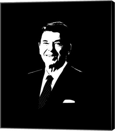 Framed Vector Portrait of President Ronald Reagan Print