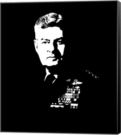 Framed General Curtis Lemay, Vector Portrait Print