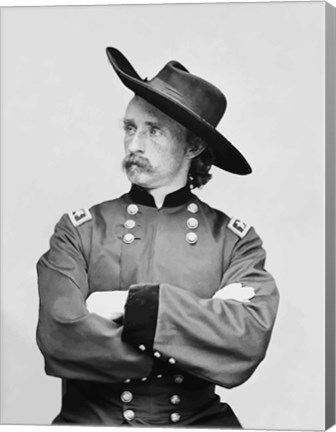 Framed General George Armstrong Custer Print