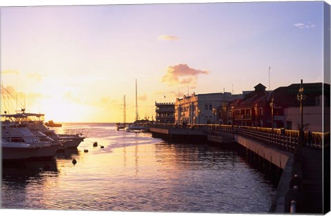 Framed Sunset, Bridgetown, Barbados, Caribbean Print