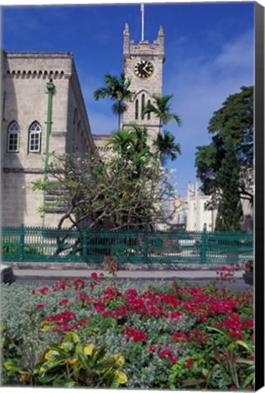 Framed Government House, Bridgetown, Barbados, Caribbean Print