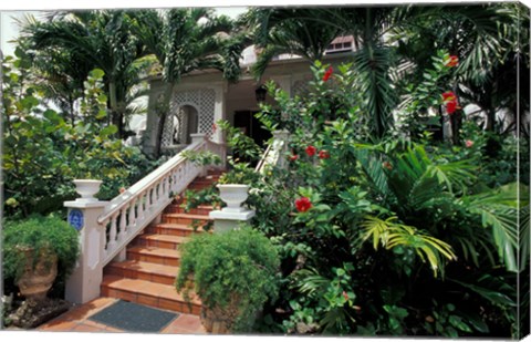 Framed Sunbury Plantation House, St Phillip Parish, Barbados, Caribbean Print