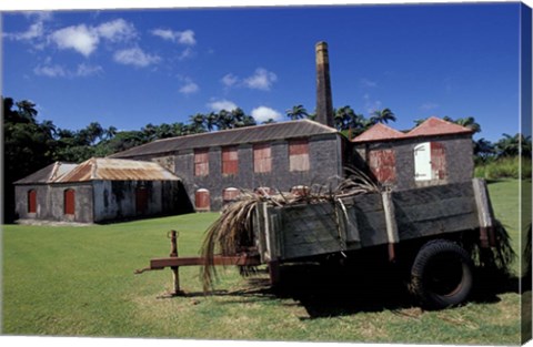 Framed St Nicholas Abbey Sugar Mill, St Peter Parish, Barbados, Caribbean Print