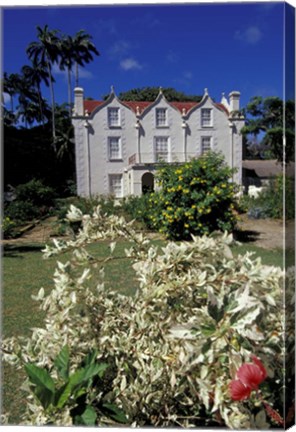 Framed St Nicholas Abbey, St Peter Parish, Barbados, Caribbean Print