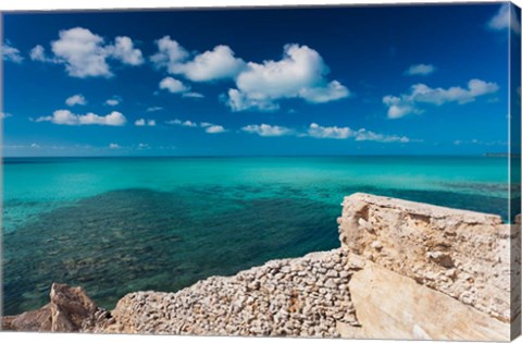 Framed Bahamas, Eleuthera Island, Glass Window Bridge Print