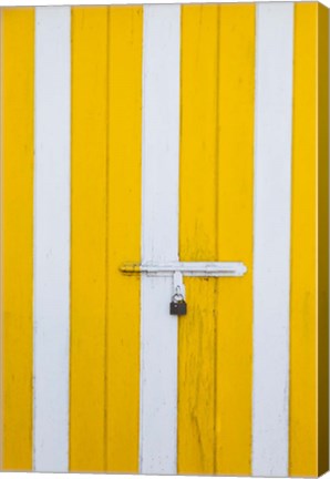 Framed Bahamas, Eleuthera Island, Harbor Island, doorway Print