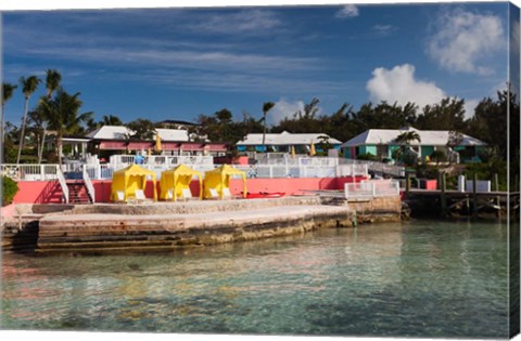 Framed Bahamas, Eleuthera, Romora Bay Yacht Club Print