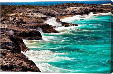 Framed Ocean View from Warderick Cay, Day Land &amp; Sea Park, Exuma, Bahamas Print