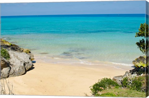 Framed Serene Drew&#39;s Bay Beach, Bermuda Print