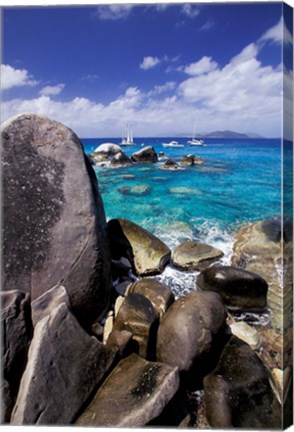 Framed Caribbean, BVI, Virgin Gorda Spring Bay Print