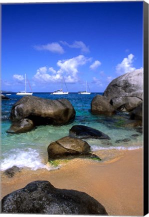 Framed Baths of Virgin Gorda, British Virgin Islands, Caribbean Print