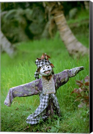 Framed Village Scarecrow, Rice Fields, near Tegallalan, Bali, Indonesia Print