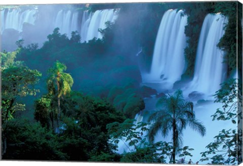 Framed Iguacu National Park, Parana State, Iguacu Falls, Brazil Print