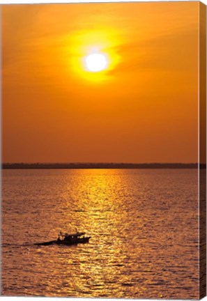 Framed Brazil, Amazon River, Fishermen Print