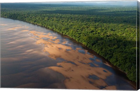 Framed Essequibo River, between the Orinoco and Amazon, Iwokrama Reserve, Guyana Print