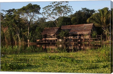 Framed Scenes along the Amazon River in Peru Print