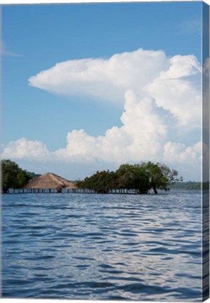 Framed Beach at height of the wet season, Alter Do Chao, Amazon, Brazil Print