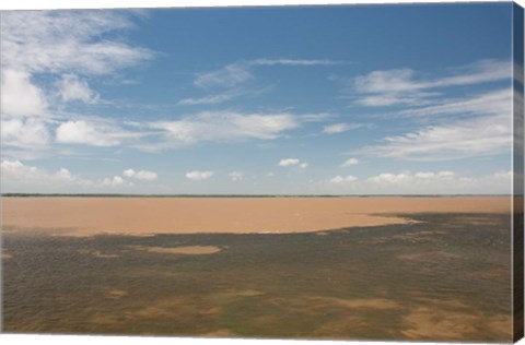 Framed Meeting of the waters at Santarem, Amazon, Brazil Print