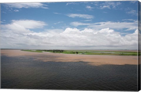 Framed Brazil, Amazon River Meeting of the waters Print