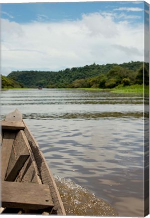 Framed Brazil, Amazon, Valeria River, Boca da Valeria Local wooden canoe Print