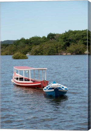 Framed Fishing boats, Amazon, Brazil Print