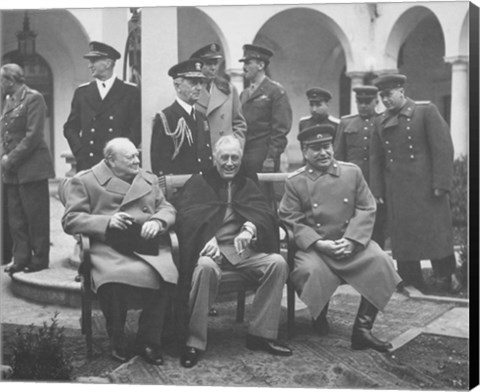 Framed Leaders Meeting at the Yalta Conference Print