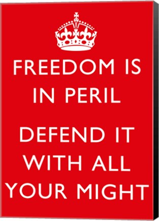 Framed Freedom is in Peril Print