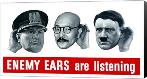 Framed Enemy Ears are Listening Print