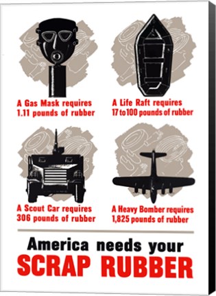 Framed America Needs Your Scrap Rubber Print