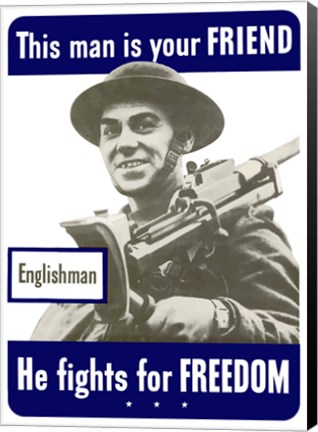 Framed This Man is Your Friend - Englishman Print