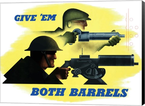 Framed Give Em Both Barrels Print