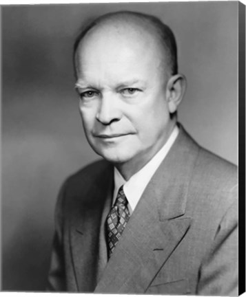 Framed Vector Portrait of Dwight D Eisenhower Print