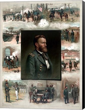 Framed Ulysses S Grant and His Achievements Print