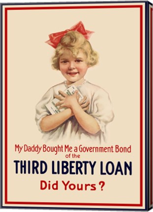 Framed Third Liberty Loan Poster Print