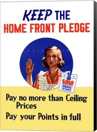 Framed Keep the Home Front Pledge Print