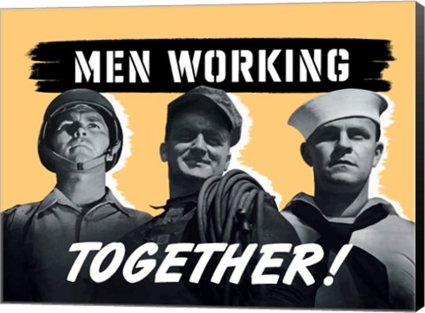 Framed Men Working Together! Print