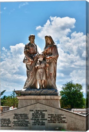 Framed Beautiful Tomas Acea Cemetery in city with statues, Cienfuegos, Cuba Print